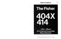 Fisher 404-X - Service Manual 
